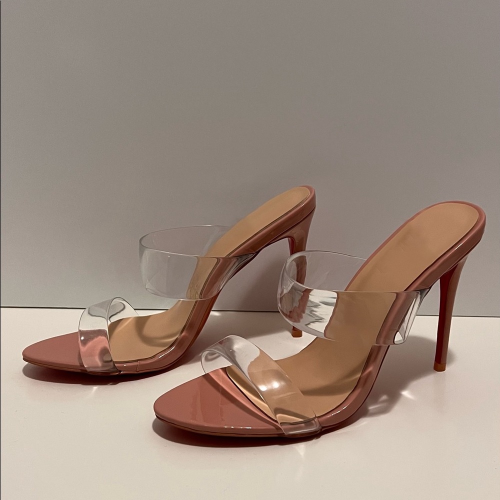 NEW Clear Strap Nude Sandals